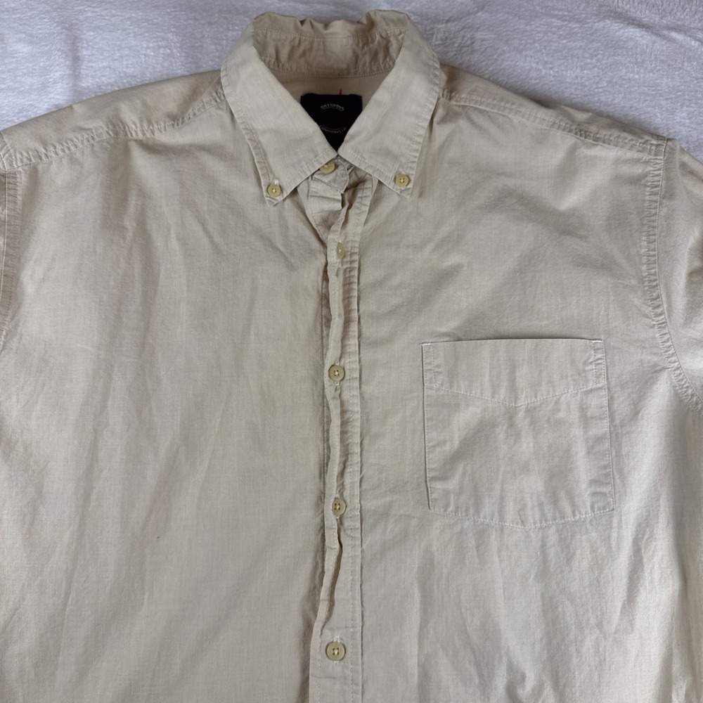 Saugatuck‎ Dry Goods Button Up Shirt Men's Large Khaki Utility Work Shirt
